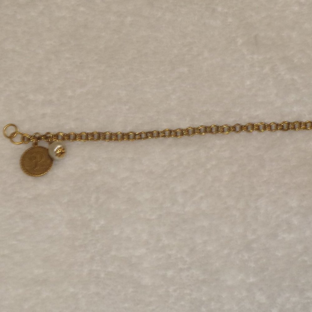 Bracelet John Wind sorority gold initial P